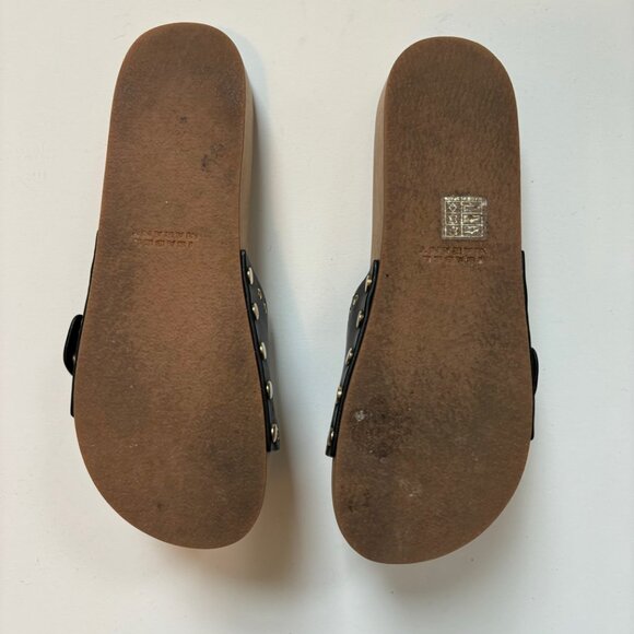 Isabel Marant Jaso Eyelet Leather Clog Slides Size 38 Black Studded Sand… - Picture 7 of 7